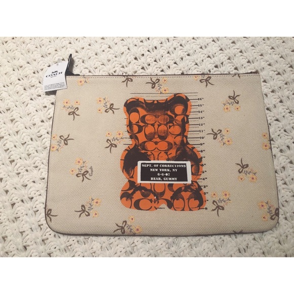 Coach Vandal Gummy Bear Canvas Large Wristlet 30